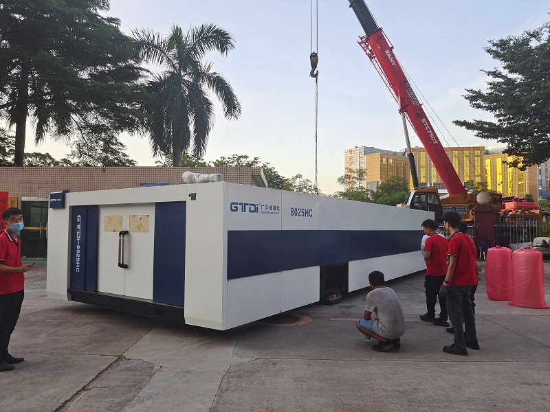bg电子激光8025HC总线高功率12000W光纤激光切割机交付成功